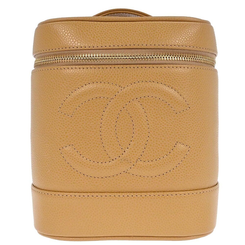 Chanel Vintage Timeless Cosmetic Case Caviar Tall